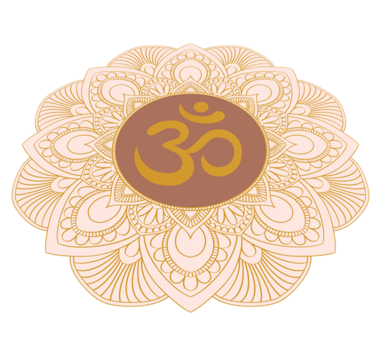 Símbolo Om Buda mandala vinyl rug - TenStickers