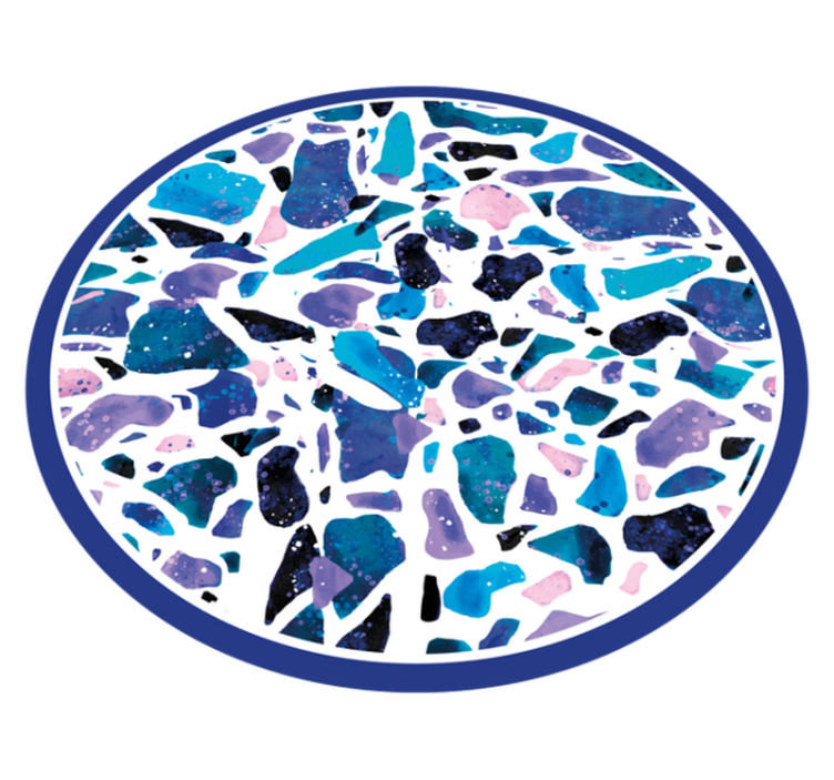 Colorful stone mosaic marble vinyl rug - TenStickers