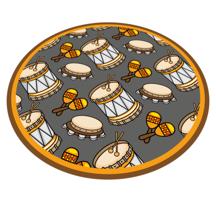 Drum Pattern Play kids vinyl rug - TenStickers