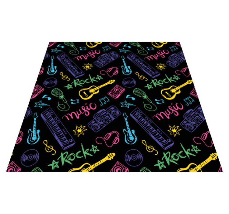Colorful Music Theme kids vinyl rug - TenStickers
