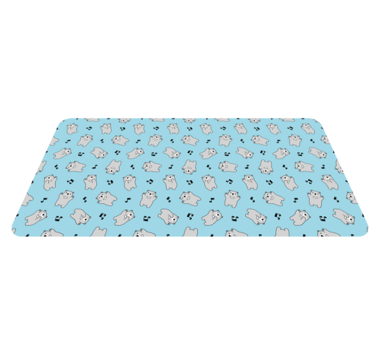 Cute Bear Characters nursery vinyl rug - TenStickers