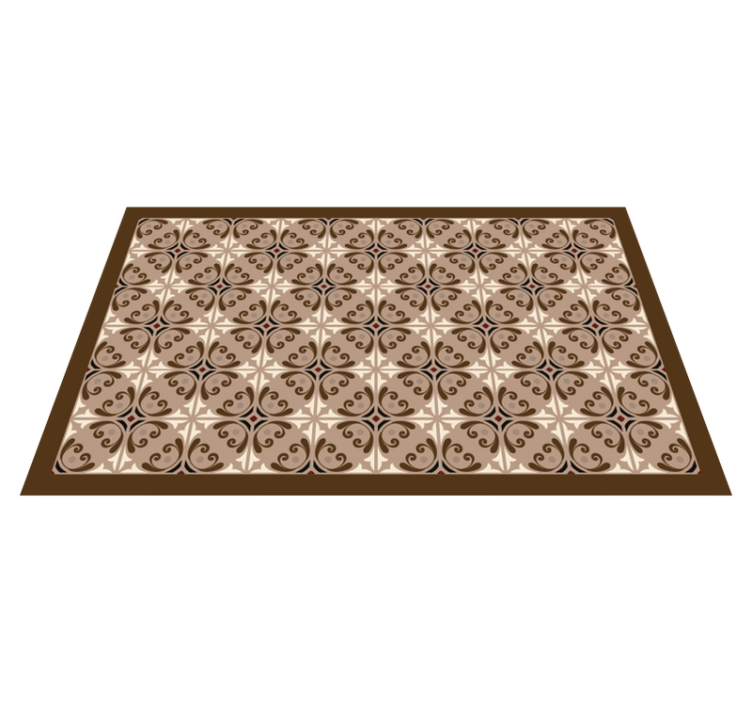 Tile vinyl rug elegant tile design - TenStickers