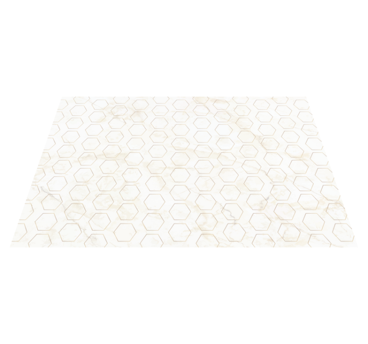 Marble vinyl rug hexagon marble design - TenStickers