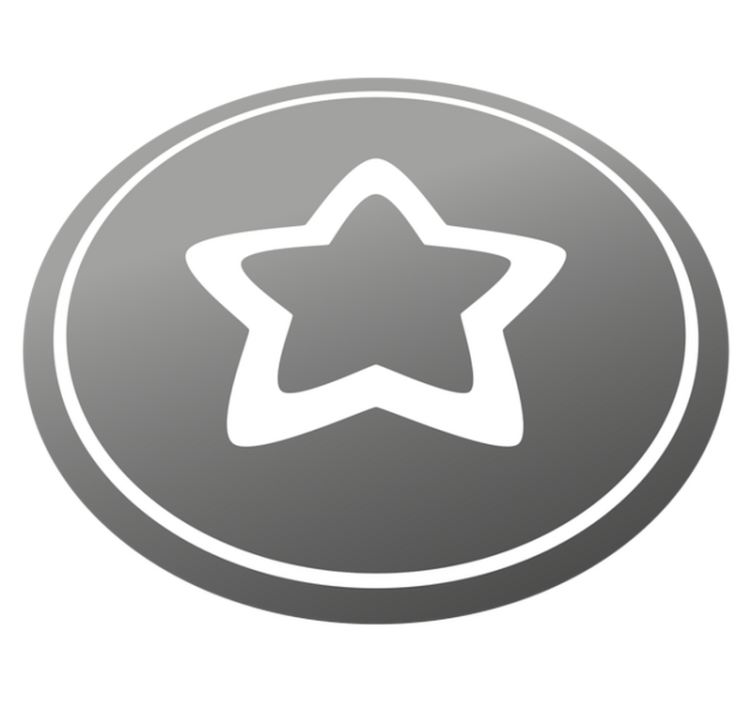 Stylish grey motif star vinyl rug - TenStickers