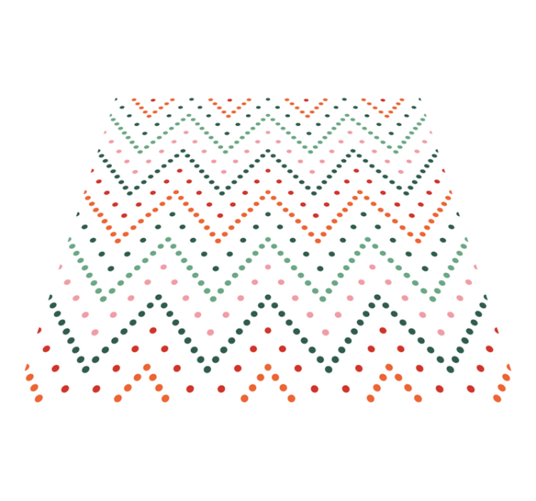 Colorful Chevron Pattern kids vinyl rug - TenStickers