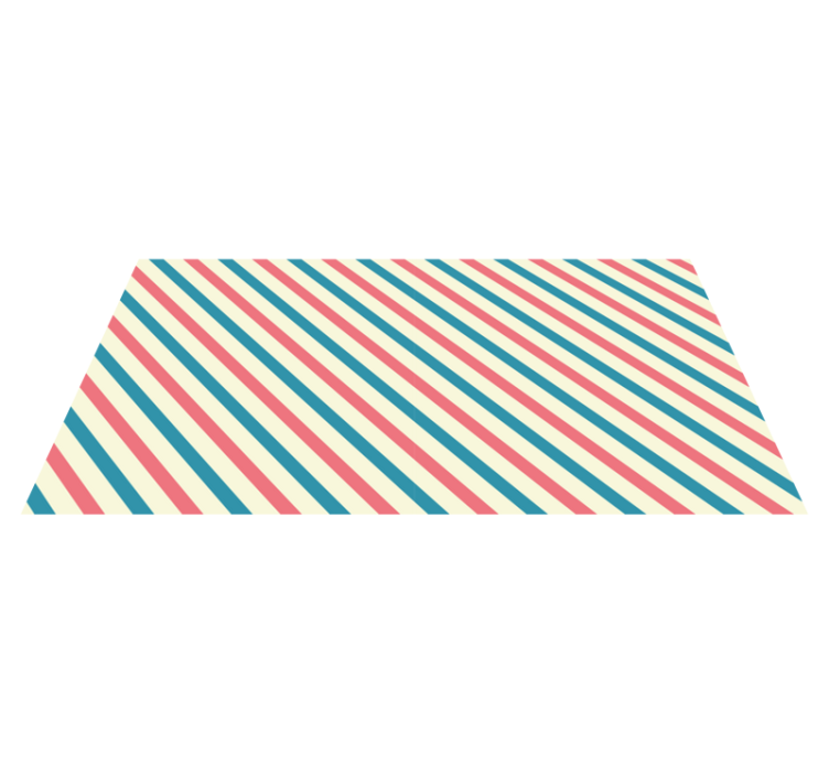 Vibrant Slanted Lines striped vinyl rug - TenStickers
