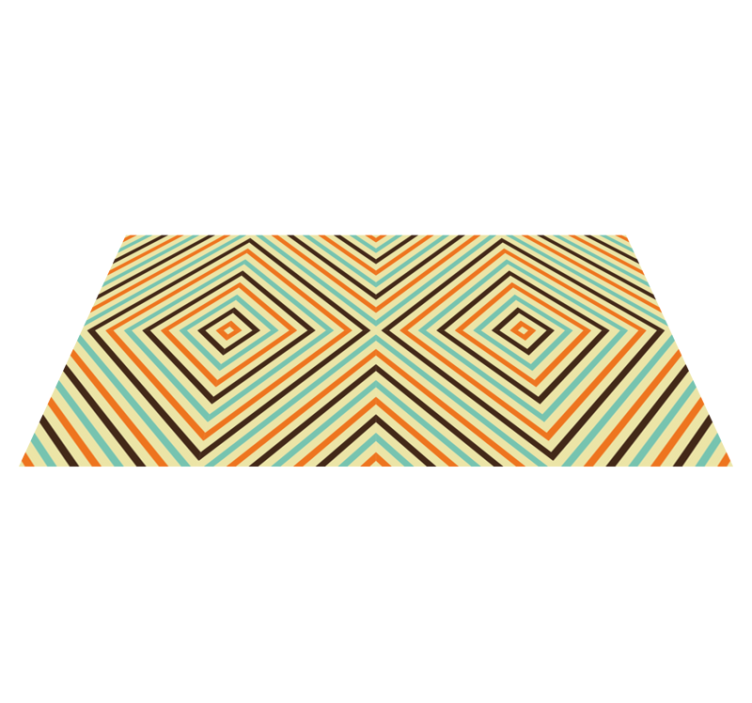 Diamond Pattern Stripes geometric vinyl rug - TenStickers