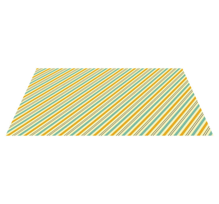 Striped vinyl rug diagonal striped design - TenStickers