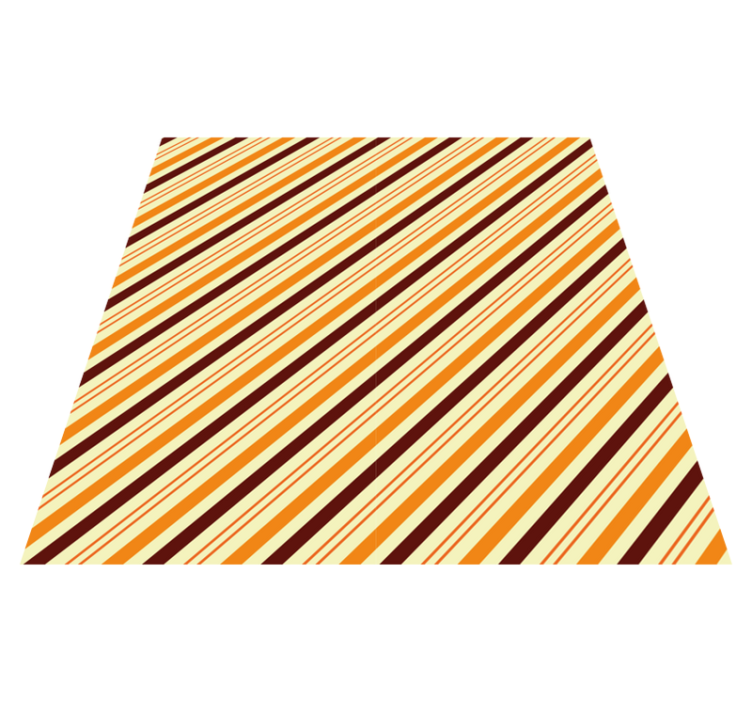 Barred Warm Hues striped vinyl rug - TenStickers