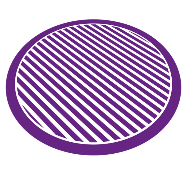 Lavender Barred Sphere striped vinyl rug - TenStickers
