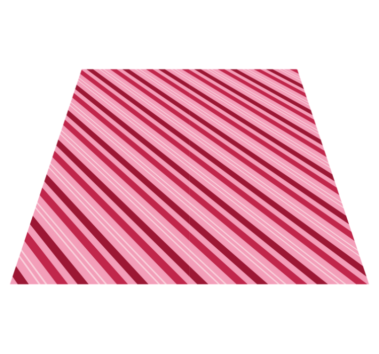 Striped vinyl rug in pink stripe pattern - TenStickers