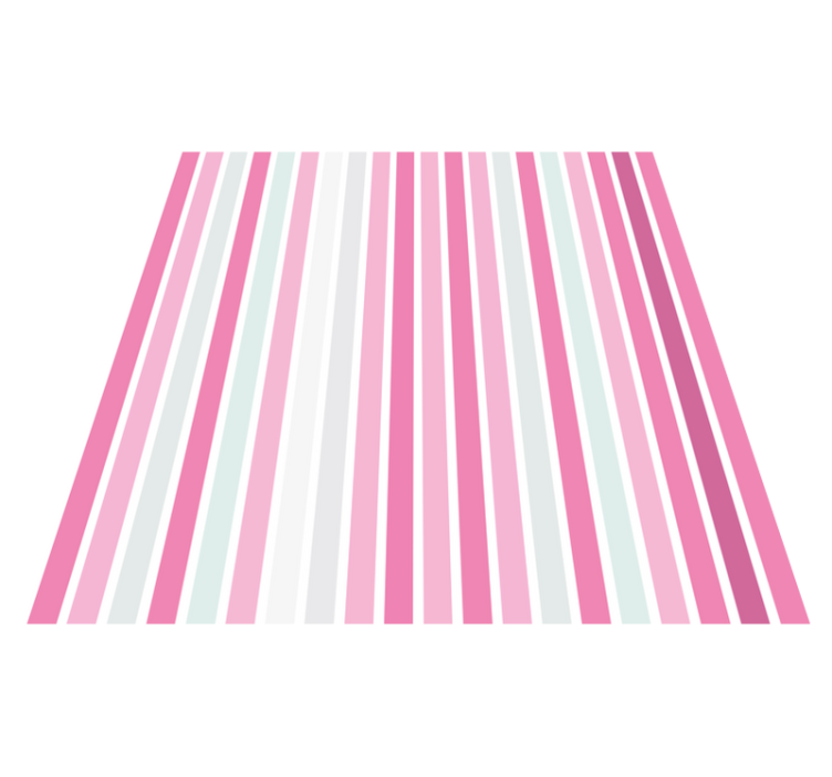 Striped vinyl rug in pink striped sophistication - TenStickers