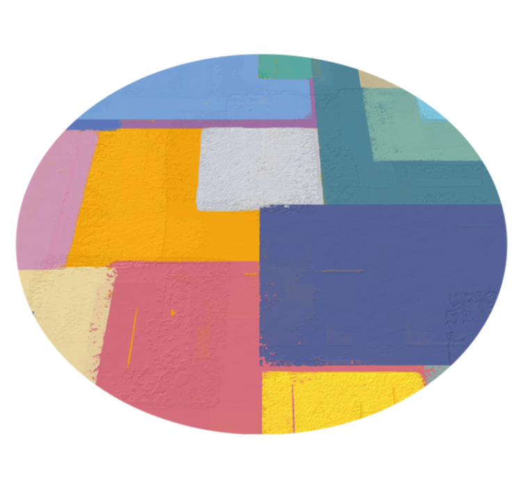 Vivid geometric shapes geometric vinyl rug - TenStickers