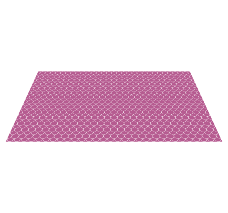 Animal print vinyl rug in pink scallop patterns - TenStickers