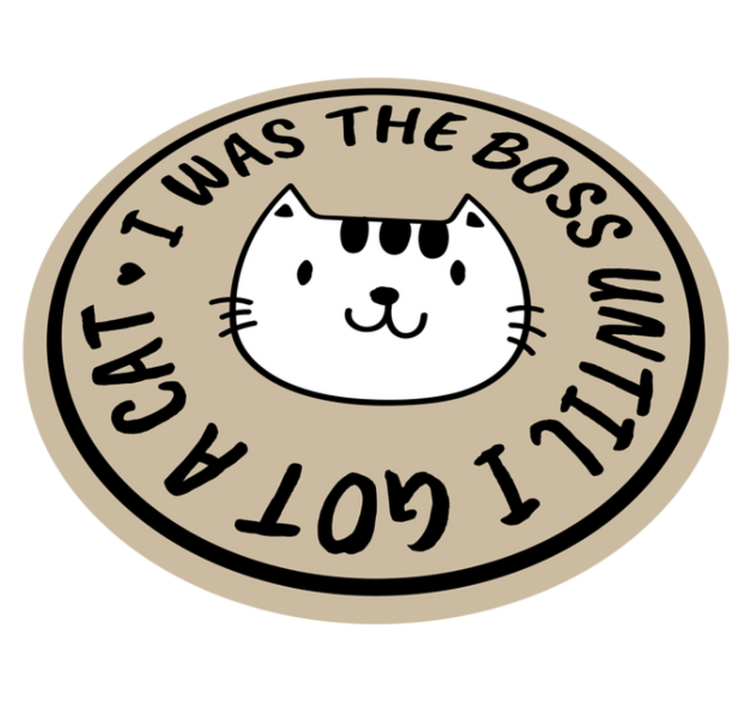 CAT BOSS UNTIL alphabet vinyl rug - TenStickers