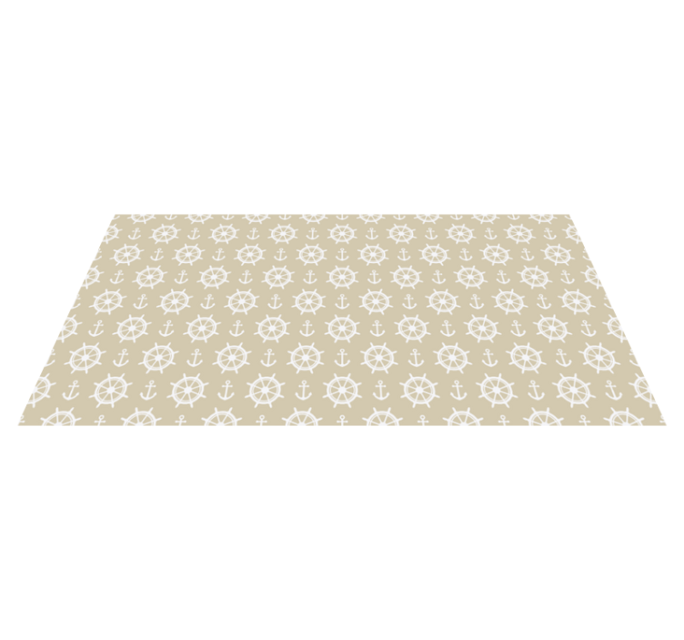 Maritime compass motif living room vinyl rug - TenStickers