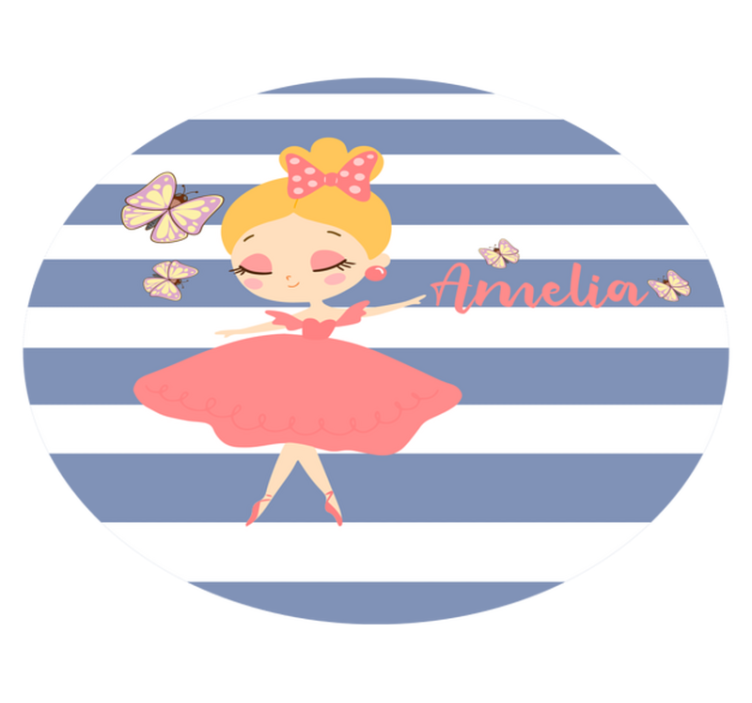 Ballet Fairy Customization custom vinyl rug - TenStickers