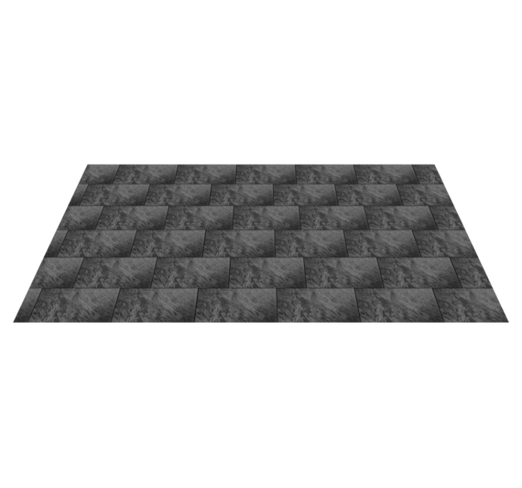 Dark grey stone slabs tile carpet - TenStickers