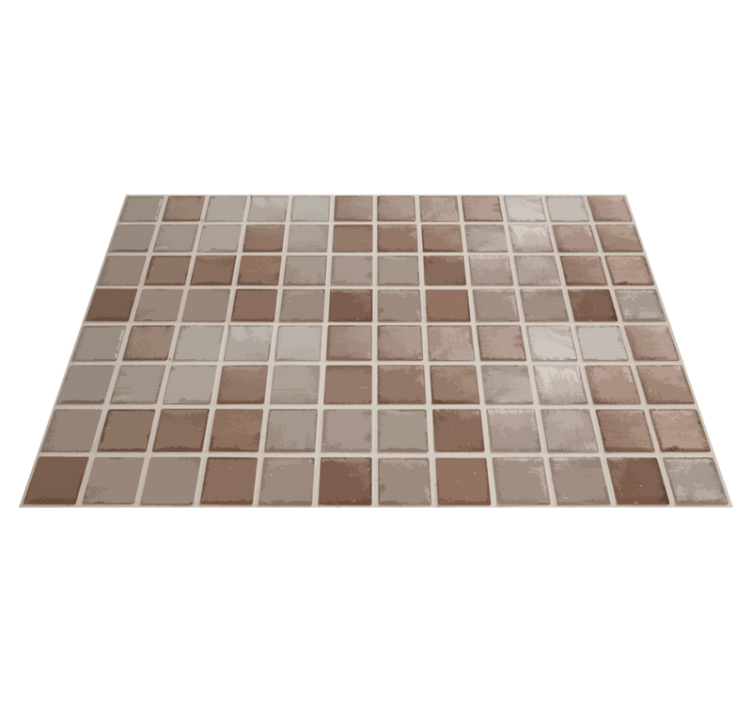 Ceramic squares pattern tile vinyl rug - TenStickers