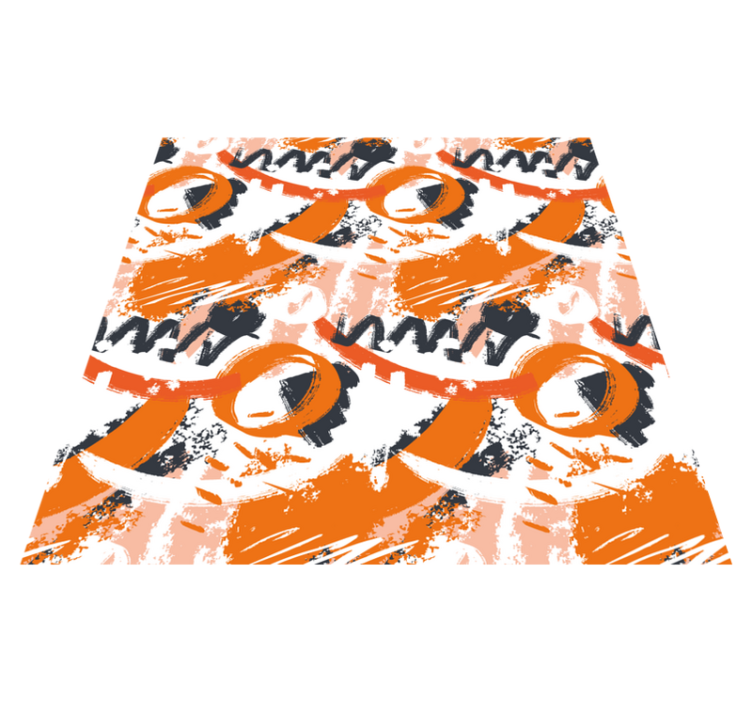 Abstract shapes burst modern vinyl rug - TenStickers