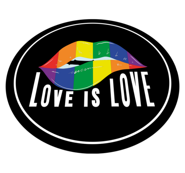 Colorful Lip Motif custom rug - TenStickers