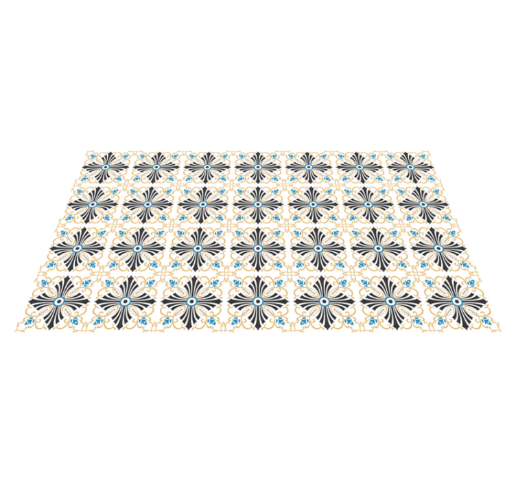 Mosaic vinyl rug in elegant mosaic design - TenStickers