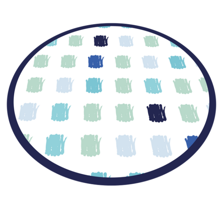 Paint strokes in shades blue nordic vinyl rug - TenStickers