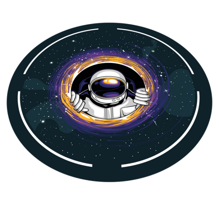 Cosmonaut Journey game vinyl rug - TenStickers