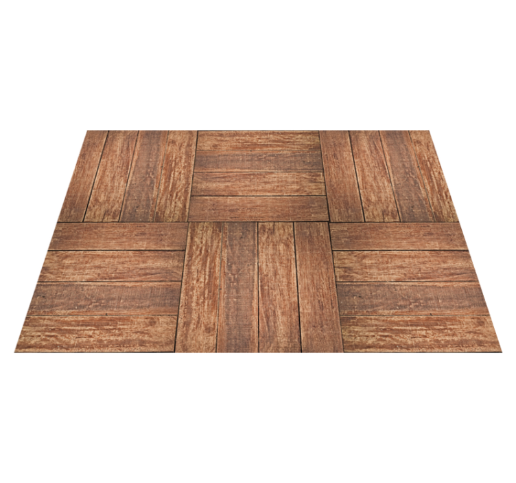Luxurious pattern wood effect vinyl rug - TenStickers