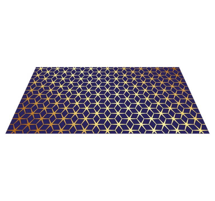Honeycomb structure living room vinyl rug - TenStickers