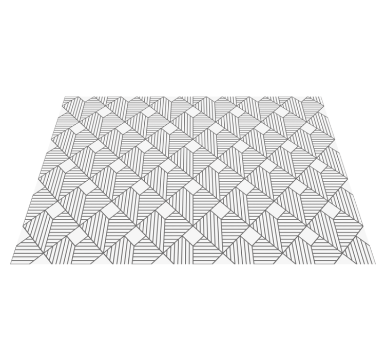 Grey patterned style geometric vinyl rug - TenStickers