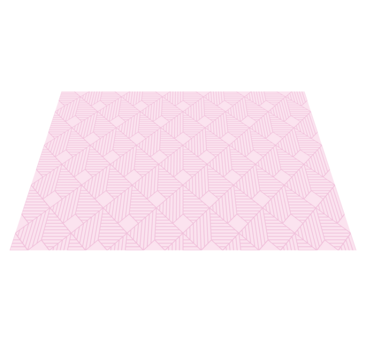Pink elegant patterns geometric vinyl rug - TenStickers
