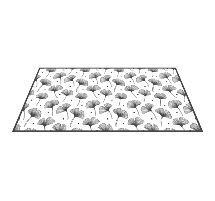 Ginkgo Leaf Inspiration nature vinyl rug - TenStickers