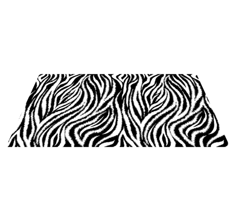 Zebra stripe print animal print vinyl rug - TenStickers