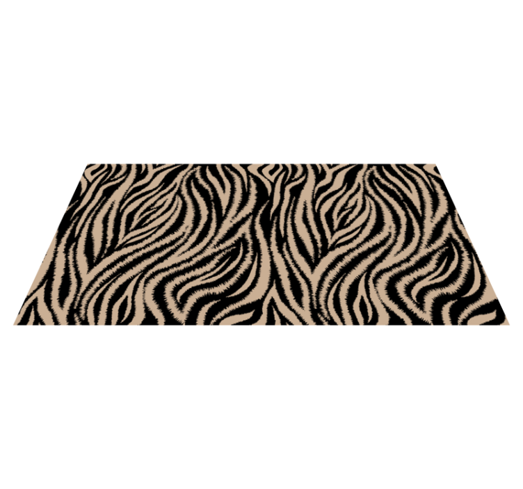 Animal print vinyl rug zebra striped design - TenStickers