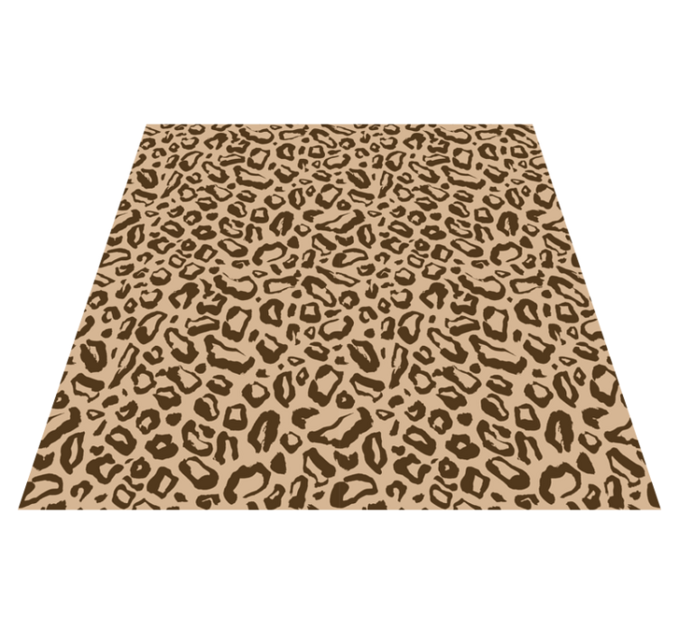 Brown leopard dot illustration animal print vinyl rug - TenStickers
