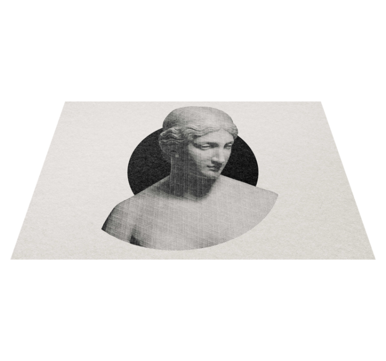Classic Sculpture Profile minimal vinyl rug - TenStickers