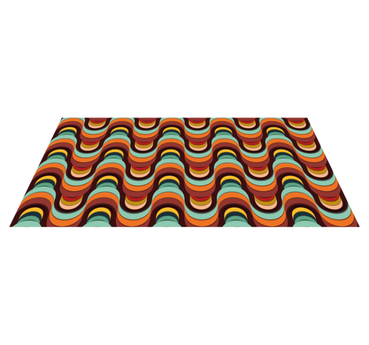 Lively Wave Concept modern vinyl rug - TenStickers