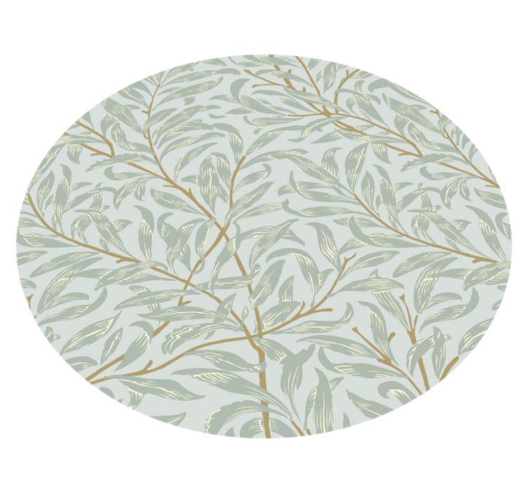 Leafy Green Patterns nature vinyl rug - TenStickers