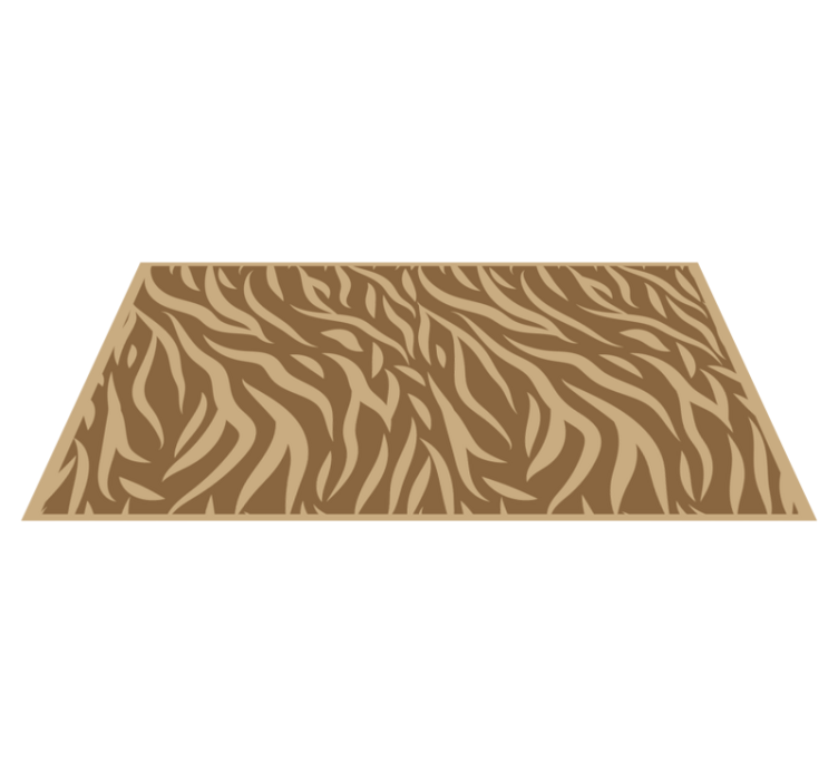 Brown zebra patterns animal print vinyl rug - TenStickers