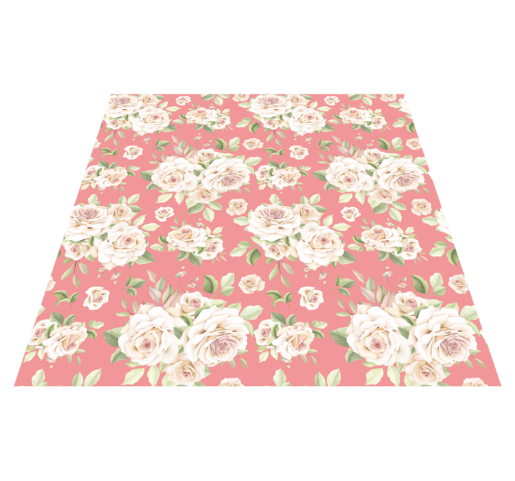 Floral elegance floral vinyl rug - TenStickers