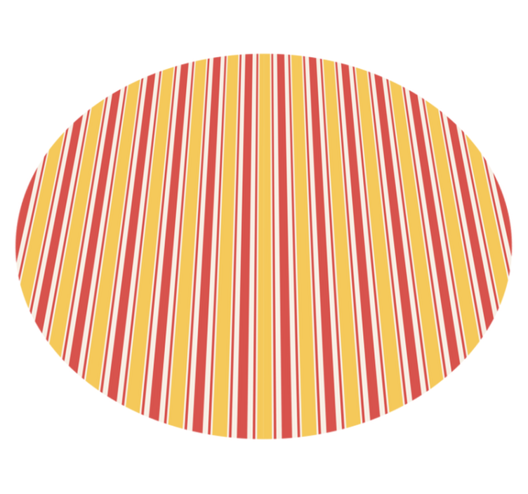 Yellow and purple striped vinyl rug - TenStickers