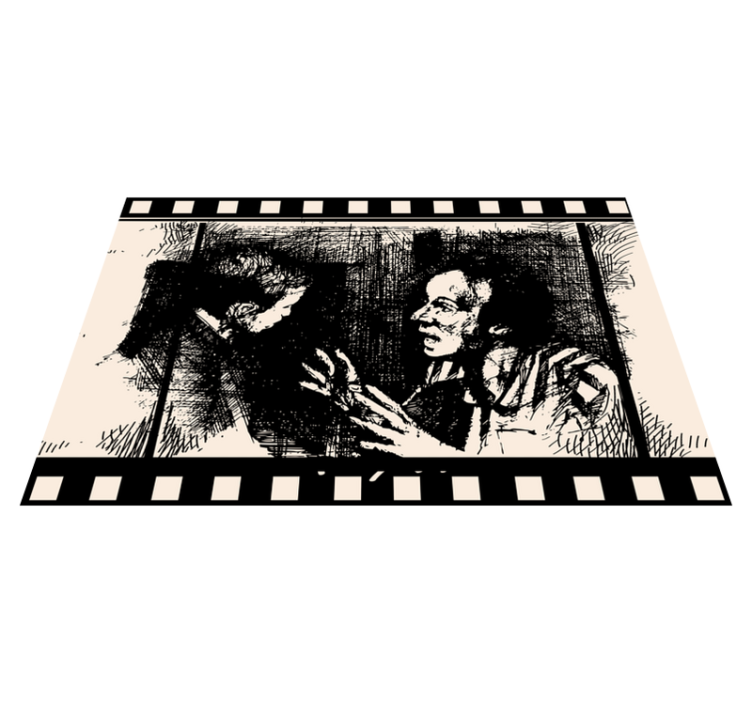 Silhouette Italian film  design vintage rug - TenStickers
