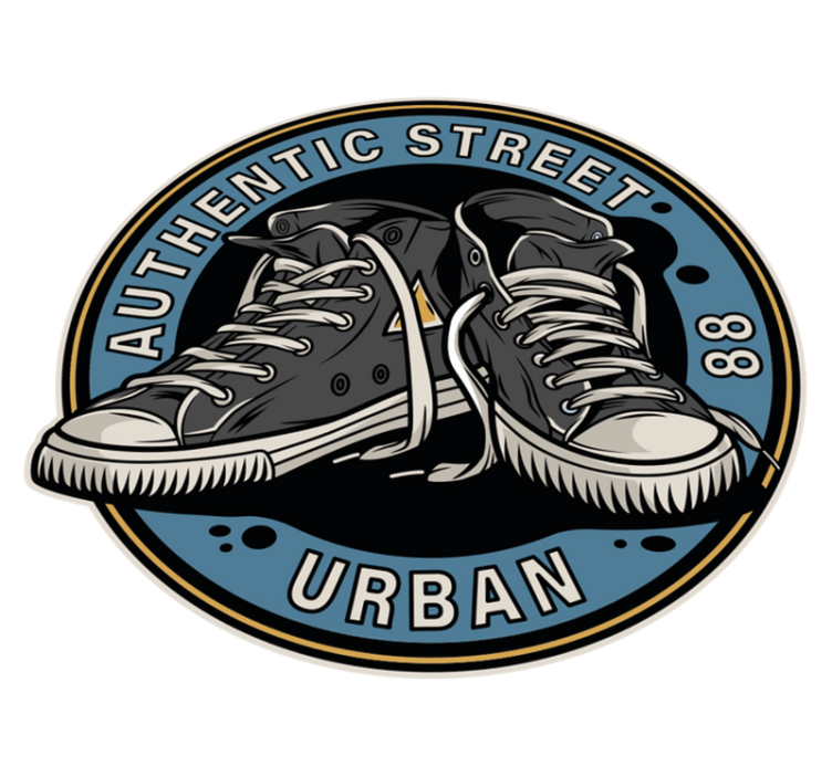 Street style sneakers teen vinyl rug - TenStickers