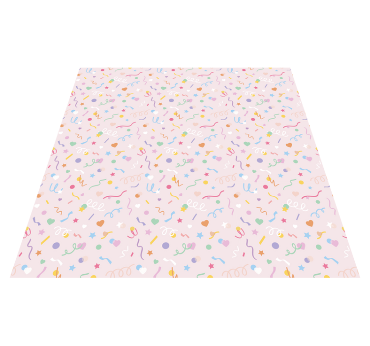 Colorful Party Confetti nursery vinyl rug - TenStickers