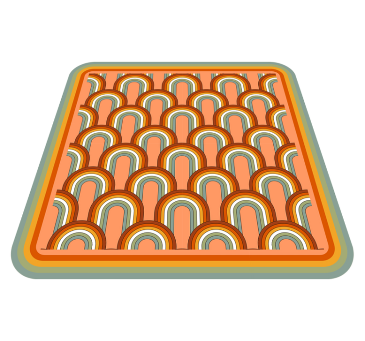 Colorful Arch Patterns geometric vinyl rug - TenStickers