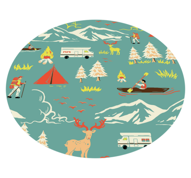 Outdoor Adventure nature vinyl rug - TenStickers