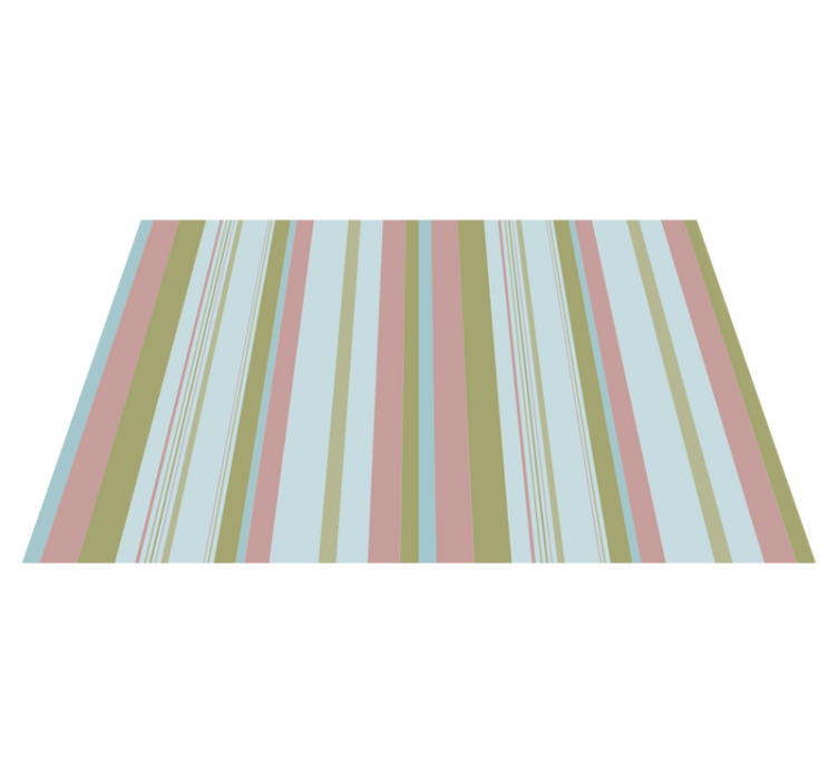 Colourful pastel pattern striped vinyl rug - TenStickers