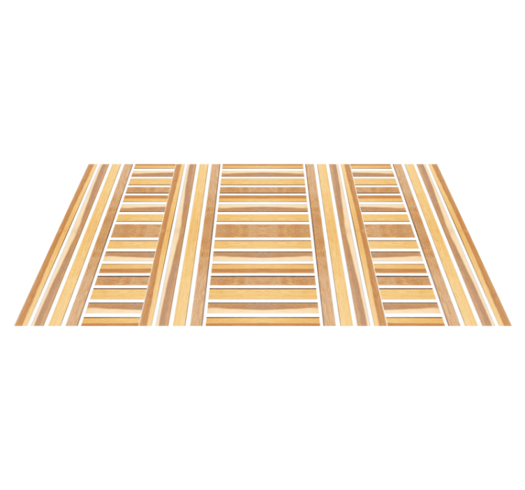 Stylish Wooden striped vinyl rug - TenStickers