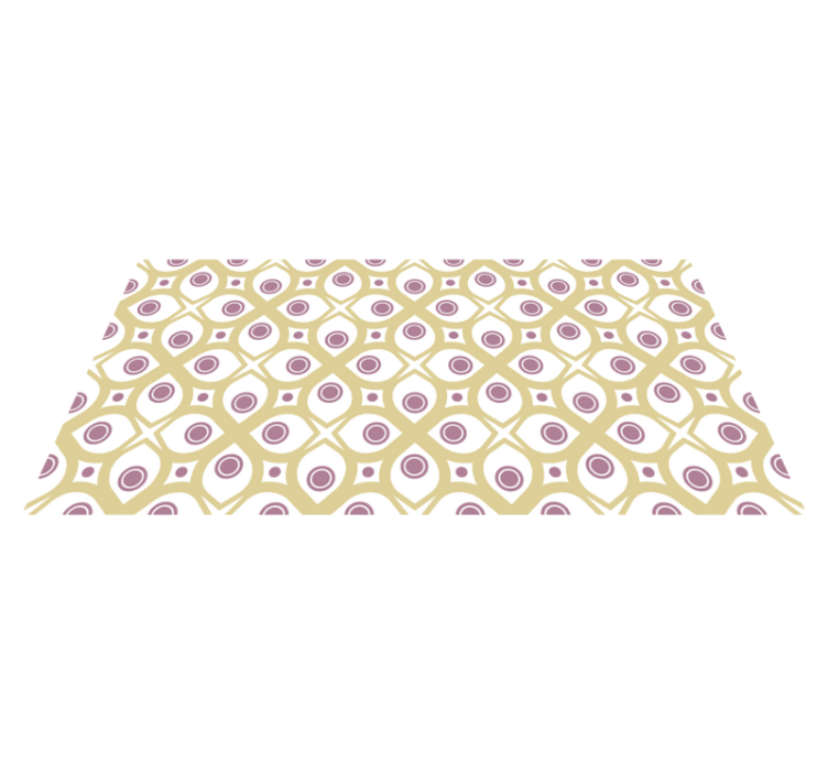 GEOMETRIC CIRCLES PATTERN mosaic vinyl rug - TenStickers